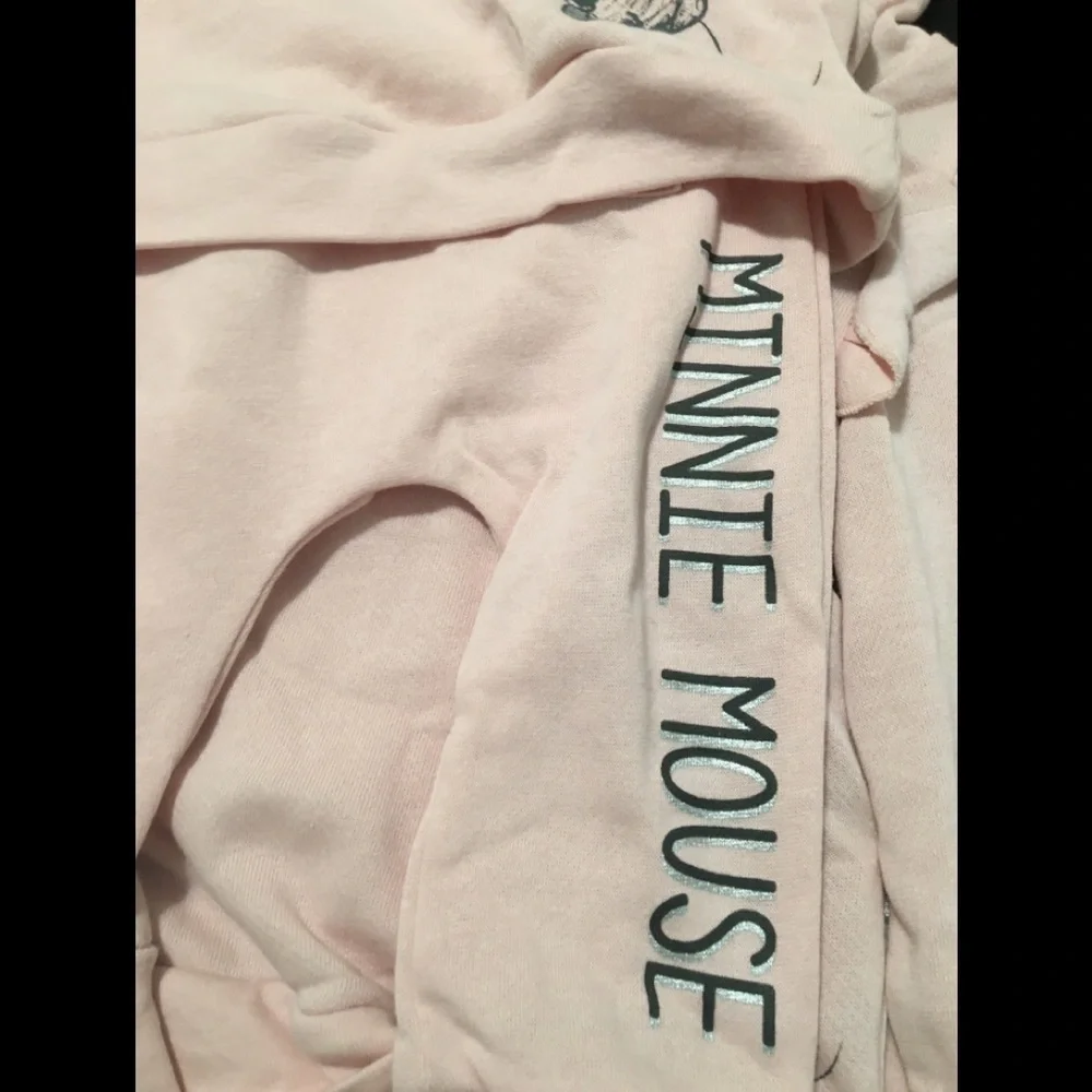 Disney Mickey Mouse Minnie Mouse Hooded Sweatshirt  Joggers Set - Pink